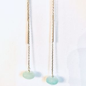 handmade sea green earring